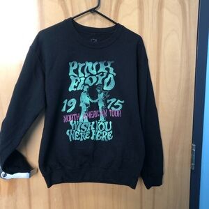 Pink Floyd 'Wish You Were Here' is 1975 Black Graphic Sweatshirt